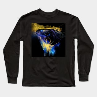 Iguana Head Reversed Colors Long Sleeve T-Shirt